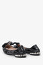 Miu Miu Black Patent Leather Bow/Crystal Embellished Ballet Flats Size 37