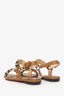 Christian Louboutin Brown Studded Sandals Size 36