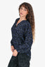 Rails Black/Blue Printed 'Fable' Blouse Size S