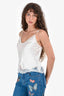 L'Agence White Satin Lace Trim 'Dayna' Camisole Top Size XS
