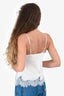L'Agence White Satin Lace Trim 'Dayna' Camisole Top Size XS