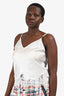 L'Agence White Satin Lace Trim 'Dayna' Camisole Top Size M