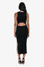 Rails Black Ribbed Maxi 'Syd' Dress Size S