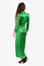 L'Agence Green Silk 'Kadi' Long Wrap Dress Size 0