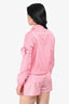 Prada Pink Re-Nylon Zip-Up Jacket with Zip Pouch Size 38