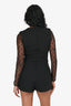 Maje Black/Lace Long Sleeves Romper Size 36