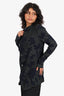Y's by Yohji Yamamoto Green/Navy Floral Knit Cardigan Size 2