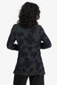 Y's by Yohji Yamamoto Green/Navy Floral Knit Cardigan Size 2