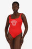 Versace Red/White Medusa Head One Piece Swimsuit Size 3