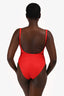 Versace Red/White Medusa Head One Piece Swimsuit Size 3