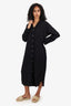 Frank & Eileen Black Linen Button Down Shirt Dress Size M