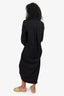 Frank & Eileen Black Linen Button Down Shirt Dress Size M