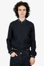 Saint Laurent Navy Embroidered Bomber Jacket Size 44 Mens