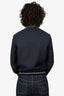 Saint Laurent Navy Embroidered Bomber Jacket Size 44 Mens
