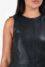 Proenza Schouler Black Lambskin Leather Sleeveless Peplum Top Size 6