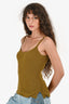 Mijeong Park Army Green Boucle Knit Tank Top Size S