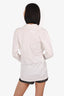 Gothic Yohji Yamamoto White Cotton Turtle Neck Long Sleeve Top Size M