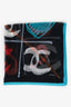 Pre-Loved Chanel™ Black/Multicolour Silk CC Chiffon Game Scarf