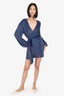 Retrofete Blue Sequin/Velvet Gabrielle Robe Dress Size XS