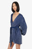 Retrofete Blue Sequin/Velvet Gabrielle Robe Dress Size XS