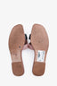 Hermès Pink/Black Leather Oran Sandals Size 38.5