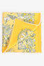 Hermès Yellow Printed Silk 'La Folle Parade' Scarf 90