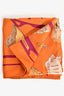 Hermès Orange Silk 'Carnets De Bal' Scarf 90