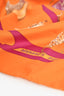 Hermès Orange Silk 'Carnets De Bal' Scarf 90