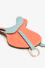 Hermès Orange/Teal Leather Paddock Selle Horse Saddle Charm