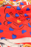 Hermès White/Red Silk Heart 'Brides de Gala' Scarf 90