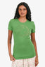 Versace Collection Green Embellished Fitted T-Shirt Size 40