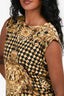 Balmain Black/Gold Boroque Printed Sleeveless Top Size 36