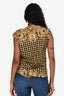 Balmain Black/Gold Boroque Printed Sleeveless Top Size 36