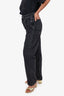 Ganni Black Denim Straight Leg Jeans Size 25/32
