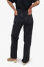 Ganni Black Denim Straight Leg Jeans Size 25/32