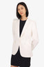 Alexander McQueen White Single Breasted Blazer Size 44