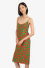 Moschino Orange/Green Cherry-print Mini Dress Size 12