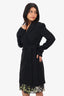 Theory Black Belted Double Breasted Blazer Dress Size 4