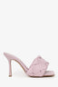 Bottega Veneta Pink Padded Intrecciato Heeled Sandal Size 40