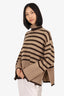 Toteme Brown Wool Stripped Long Sleeve Turtle Neck Sweater Size XS