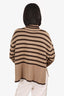Toteme Brown Wool Stripped Long Sleeve Turtle Neck Sweater Size XS