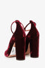 Aquazzura Red Velvet Slingback Pumps Size 40