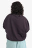 Isabel Marant Grey Velvet Logo Sweatshirt Size 38