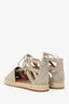 Aquazzura Khaki Suede Lace-Up Espadrille Size 40