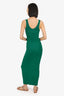 Enza Costa Green Ribbed Sleeveless Bodycon Dress Size M