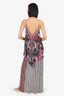 Camilla Pink/Black/White Stripped/Floral Printed Dress Size S