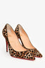 Christian Louboutin Leopard Ponyhair Pointed Heels Size 40