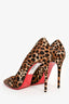 Christian Louboutin Leopard Ponyhair Pointed Heels Size 40