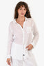 Rails White Linen Button Down Shirt Size M