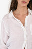 Rails White Linen Button Down Shirt Size M